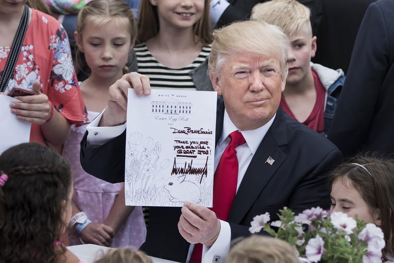 President Donald Trump during another important announcement.